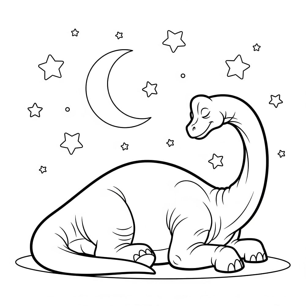 Sleeping Brachiosaurus
