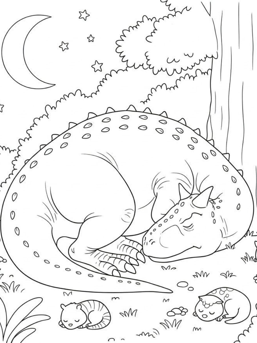 Sleeping Carnotaurus