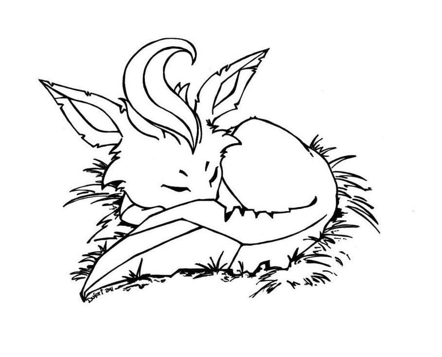 Sleeping Leafeon