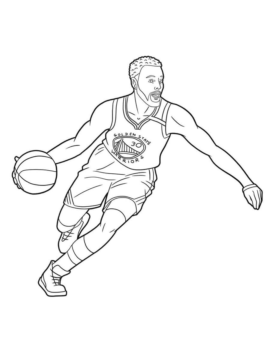 Stephen Curry Playing Basketball