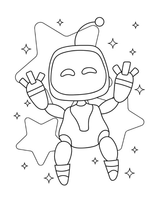 Astro Bot coloring pages